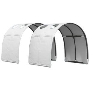 vidaXL Tunel pentru Pat 2 pcs Alb 211 x 67.5 x 2 cm Poliester imagine