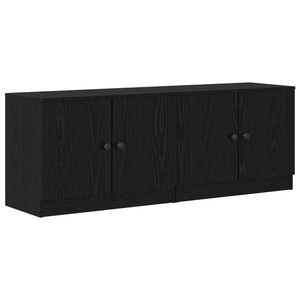 vidaXL Dulap de pat 2 pcs Stejar Negru 66 x 35 x 48 cm Lemn prelucrat imagine