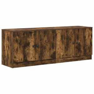 vidaXL Dulap de pat 2 pcs Stejar Afumat 66 x 35 x 48 cm Lemn prelucrat imagine