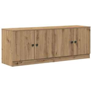 vidaXL Dulap de pat cu ușă 2 pcs Stejar Artizanal 66 x 35 x 48 cm imagine