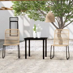 vidaXL Set de mobilier pentru grădină, 3 piese, stejar imagine