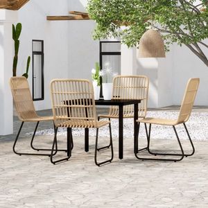 vidaXL Set de mobilier pentru grădină, 5 piese, stejar imagine