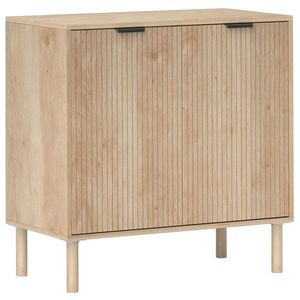 HOMCOM Dulap de Depozitare cu 2 Uși și Rafturi Reglabile, 78x40x77, 5 cm, Stejar | Aosom Romania imagine