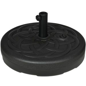 Outsunny Bază pentru Umbrele cu Stâlpi Ø38/48mm și Umplere cu 25 kg de Apă sau 35 kg de Nisip, Ø56x30.5 cm, Negru | Aosom Romania imagine