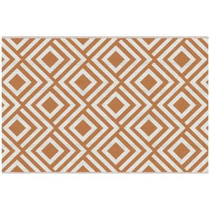 Outsunny Covor de Exterior pentru Balcon și Terasă, Rezistent la Raze UV, 182x274 cm, Maro și Alb | Aosom Romania imagine