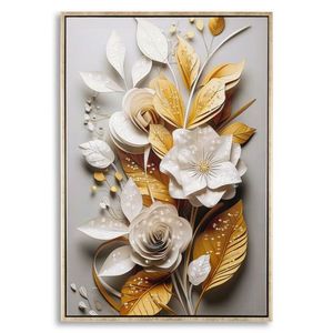 Mauro Ferretti Patrat De Perete Cu Cadru Flora M 42X3, 5X62 | Aosom Romania imagine