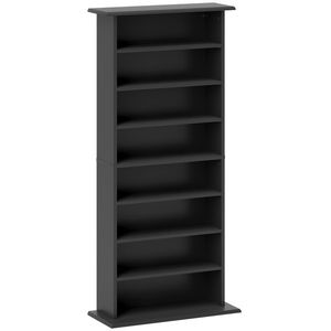 HOMCOM Dulap pentru CD-uri cu 6 Rafturi Reglabile pentru 360 CD-uri/185 DVD-uri Negru | Aosom Romania imagine