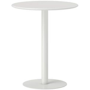 HOMCOM Masă de Dining Rotundă și Modernă pentru 2 Persoane din Oțel, Albă | Aosom Romania imagine
