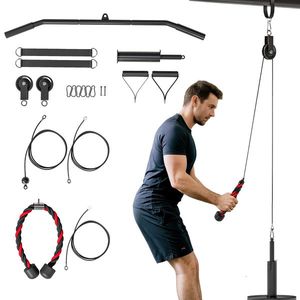 SPORTNOW Sistem de Scripeți pentru Sala de Sport, Scripeți pentru Sala de Acasă, Mașină LAT Pulley pentru Antrenament Bicepși și Tricepși, Atașament pentru Discuri Greutăți Universale și Accesorii | Aosom Romania imagine