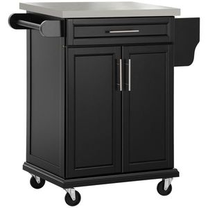 HOMCOM carrello cucina Nero 83.5 × 45.7 × 90.5cm imagine