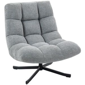 HOMCOM Fotoliu de salon fără brațe, scaun pivotant din țesătură chenille impermeabilă, șezut lat, 75 x 95 x 90 cm, gri | Aosom Romania imagine