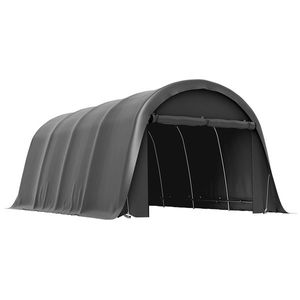 Outsunny Carport Cort-Garaj 3x6m Rezistent la iarnă, cort depozit impermeabil cu pereți laterali detașabili, ușă rulantă mare, UPF50+ | Aosom Romania imagine