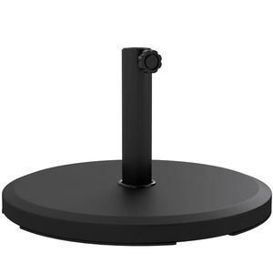 Outsunny Suport pentru parasol din ciment 13 kg, suport rotund pentru umbrelă pentru parasolar 34mm/38mm/48mm diametru tub, negru | Aosom Romania imagine