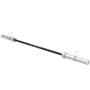 SPORTNOW Bară de haltere din oțel 180 cm Ø50 mm cu 2 cleme Capacitate 200 kg Bară de forță pentru discuri Ø5 cm Fitness | Aosom Romania imagine