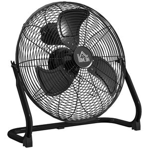 HOMCOM Ventilator de masă ventilator electric cu 4 trepte de viteză, unghi ajustabil de 120 de grade negru | Aosom Romania imagine