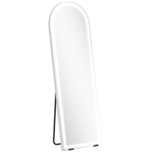 HOMCOM Oglindă de Podea Corp Întreg cu Lumină 150x50cm Arcuată fără Ramă 3 Temperaturi de Culoare Luminozitate Reglabilă Transparent | Aosom Romania imagine