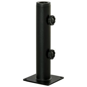 Outsunny Picior de umbrelă, tub reglabil din metal pentru tija Ø 34, 38 și 48 mm, negru | Aosom Romania imagine