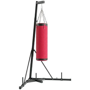 SPORTNOW Sac de Box cu Suport pentru Adulți, Înălțime Reglabilă 185-231 cm, Suport de Box cu Bază Triunghiulară, Sac din Pânză, Bare pentru Greutăți de 2, 5 cm, pentru Antrenament Fitness Acasă, Roșu | Aosom Romania imagine