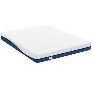 HOMCOM Saltea 160x200 cm, saltea 2 persoane, spumă cu memorie infuzată cu ceai verde, husă detașabilă lavabilă, fermitate medie | Aosom Romania imagine
