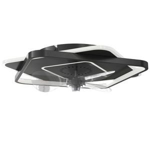 HOMCOM Ventilator de tavan cu lumină și telecomandă, ventilator LED de tavan cu 6 viteze, 3 temperaturi de culoare | Aosom Romania imagine