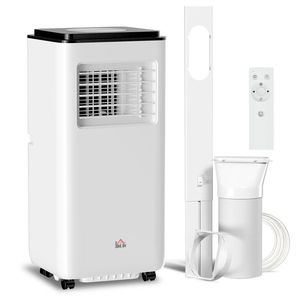 Aparat portabil de aer condiționat HOMCOM de 7.000 BTU | Aosom Romania imagine