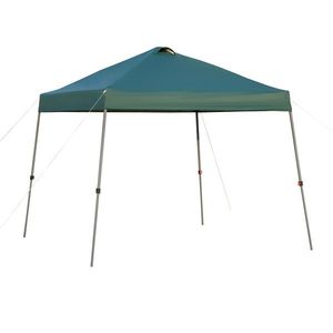 Outsunny Pavilion pliabil 300x300 cm, cort de grădină cu geantă de transport cu roți, impermeabil, cadru din oțel, pentru exterior, petreceri, camping, verde | Aosom Romania imagine