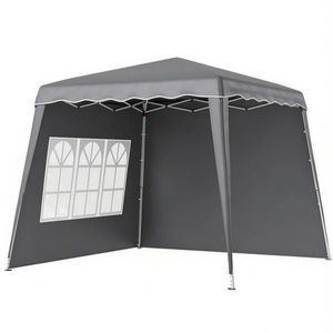 Outsunny Cort Pliant Pop-up 2, 89x2, 89m Pavilon de Grădină cu Pereți Laterali, Înălțime Reglabilă, Protecție UV50+, Gri | Aosom Romania imagine
