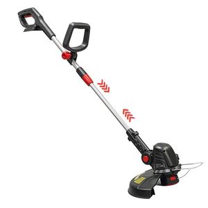Outsunny Trimmer cu acumulator 2-în-1, lățime de tăiere 30 cm, mâner reglabil, cap motor înclinat pentru grădină și curte, Argintiu | Aosom Romania imagine