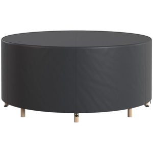 Outsunny Husă protecție pentru mobilier de grădină, rezistentă la iarnă, impermeabilă, anti-UV, prelată 420D țesătură Oxford Ø214x70Hcm Negru | Aosom Romania imagine
