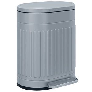 HOMCOM Coș de gunoi 20 L cu pedală, cu capac, coș interior detașabil, funcție Soft-Close 36, 5 x 31, 2 x 45 cm, Gri | Aosom Romania imagine