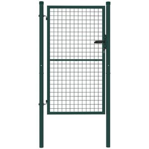Outsunny Poartă de Grădină din Oțel 97x200 cm, Poartă de Grădină cu Încuietoare, 3 Chei, Mâner și 2 Stâlpi | Aosom Romania imagine
