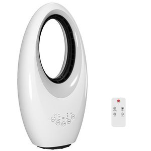 HOMCOM Ventilator turn fără pale, ventilator silențios 36 dB cu oscilație 60°, iluminare LED, 3 trepte de viteză, 7, 5-Stunden-Timer, telecomandă | Aosom Romania imagine