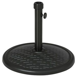 Outsunny Bază pentru Umbrelă cu Buton Reglabil, Ø46x34 cm, Negru | Aosom Romania imagine