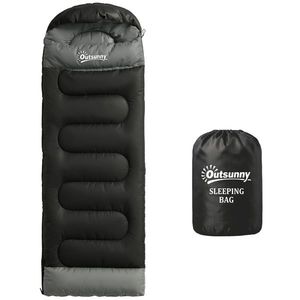 Outsunny Sac de Dormit Individual Ultraușor pentru Bărbați, Spațios, Termic, pentru Drumeții, Pescuit, Camping Outdoor | Aosom Romania imagine