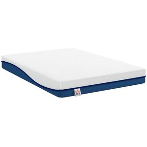 HOMCOM Saltea 190x135 cm Grosime 20 cm Saltea Viscoelastică cu Ceai Verde Fermitate Medie Pat Răcoritor cu Spumă cu Gel | Aosom Romania imagine