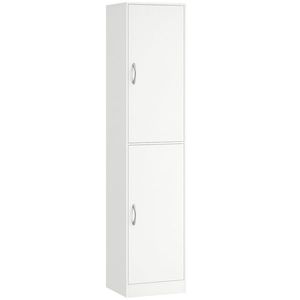 HOMCOM Bibliotecă Înaltă 180 cm, Raft Modern cu 5 Niveluri Reglabile, Mobilier Independent pentru Living, Dormitor, Birou, Alb | Aosom Romania imagine
