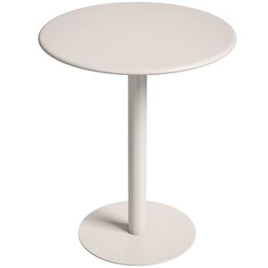HOMCOM Masă rotundă de bucătărie pentru 2 persoane cu cadru din oțel, economisitoare de spațiu, 60 x 60 x 72 cm, bej | Aosom Romania imagine