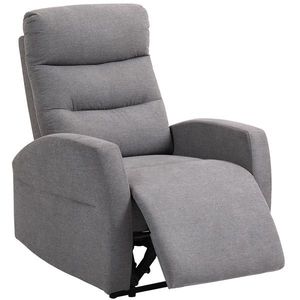 HOMCOM Fotoliu de Relaxare Reglabil cu Suport pentru Picioare, Fotoliu Tapitat Modern, Gri închis | Aosom Romania imagine