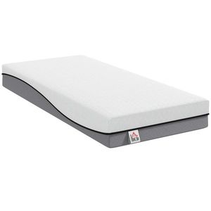 HOMCOM Saltea tip cu arcuri pocket cu spumă memory infuzată cu ceai verde H3 duritate Oeko-TEX & CertiPUR 200x90x20 cm Gri | Aosom Romania imagine