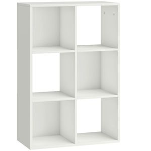 HOMCOM Raft pentru cărți, raft vertical cu 3 niveluri, raft îngust cu dispozitiv anti-răsturnare, unitate de depozitare pentru living, dormitor, birou, Alb | Aosom Romania imagine