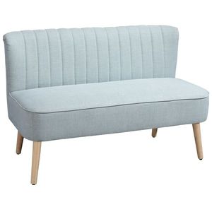 HOMCOM Canapea 2 locuri, căptușeală moale, husă ușor de întreținut, până la 220 kg, 117 x 56, 5 x 77 cm, Verde deschis | Aosom Romania imagine