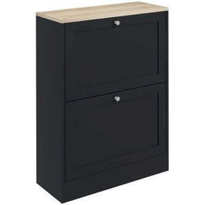 HOMCOM Dulap pentru pantofi 12 perechi, Mobilier de intrare cu 2 sertare rabatabile și polițe reglabile, 60 x 23, 5 x 80cm, Negru | Aosom Romania imagine