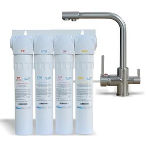 Filtru apa potabila, cu ultrafiltrare, PUR 4 UF AquaPur 11"", baterie cu 3 cai imagine