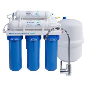 Statie filtrare, osmoza inversa cu mineralizare fara pompa Aquapur, cu baterie imagine
