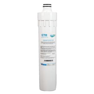 Cartus filtrant Aquapur, carbune activ bloc, pentru sistem filtrare, retine impuritati mecanice, susbstante, organice, clor, 0.13 l/min, 1 micron imagine