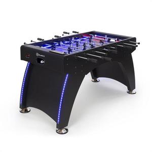 KLARFIT Arrowhead, fotbal de masă, 117 x 68, iluminare cu LED, numărare automată a golurilor, negru imagine