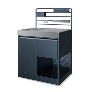 Klarstein Dulap pentru chiuvetă WaldChef | Chiuvetă din oțel inoxidabil | Rezistent la intemperii | 90 x 135 cm imagine