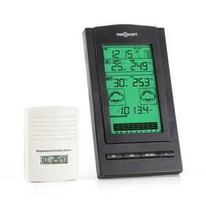 OneConcept Isfjorden Stație meteorologică baterie de alarmă 1 x senzor wireless de exterior imagine