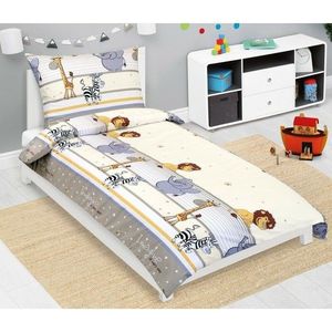 Bellatex Lenjerie de pat pentru copii JuniorSafari bej, 140 x 200, 70 x 90 cm imagine