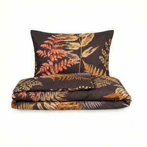Kvalitex Lenjerie de pat din satin LuxuryCollection Kapradí maro, 140 x 200 cm, 70 x 90 cm, 140 x 200 cm, 70 x 90 cm imagine